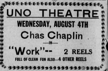 Uno Theatre - Old Ad (newer photo)